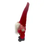 Figura de gnomo de 20 x14 x50 cm con rayas en rojo