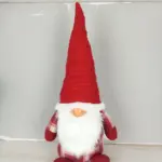 Figura de gnomo de 26 x17 x55 cm en rojo y blanco