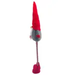 Figura de gnomo femenino de 125 cm con piernas telescopicas en rojo