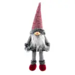 Figura de gnomo de pie de 70 cm con abrigo en rojo