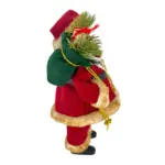 Figura de santa claus de 28 cm con corona y regalos en rojo