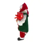 Figura de santa claus de 46 cm con regalo y bolsa en rojo y blanco