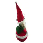 Figura de gnomo santa de 110 cm con bolsa y gorro con nochebuena