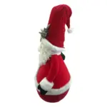 Figura de gnomo santa de 110 cm con bolsa y gorro con nochebuena