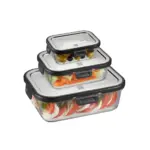 Juego de contenedores para alimentos de 3 piezas Milo Rect