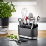 Portautensilios de cocina 22 × 10 × 14 cm Smartline negro