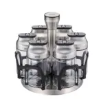Especieros 120 ml con base carrusel 7 pzas