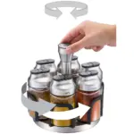 Especieros 120 ml con base carrusel 7 pzas