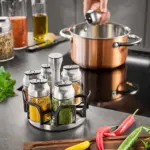 Especieros 120 ml con base carrusel 7 pzas