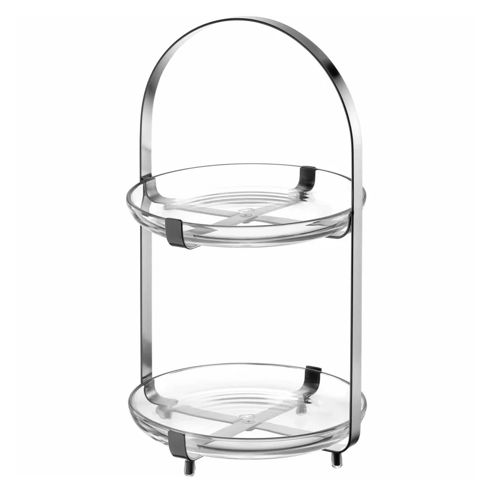 Portapasteles bocadillos con 2 niveles 33 cm cucina