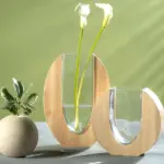 Florero h 28 cm Legno