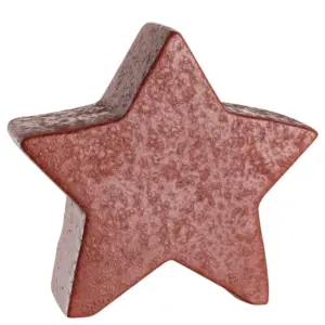 Figura estrella 20 cm ceramica roja