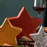 Figura estrella 20 cm ceramica roja