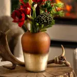 Florero 27 cm capanna borgoña