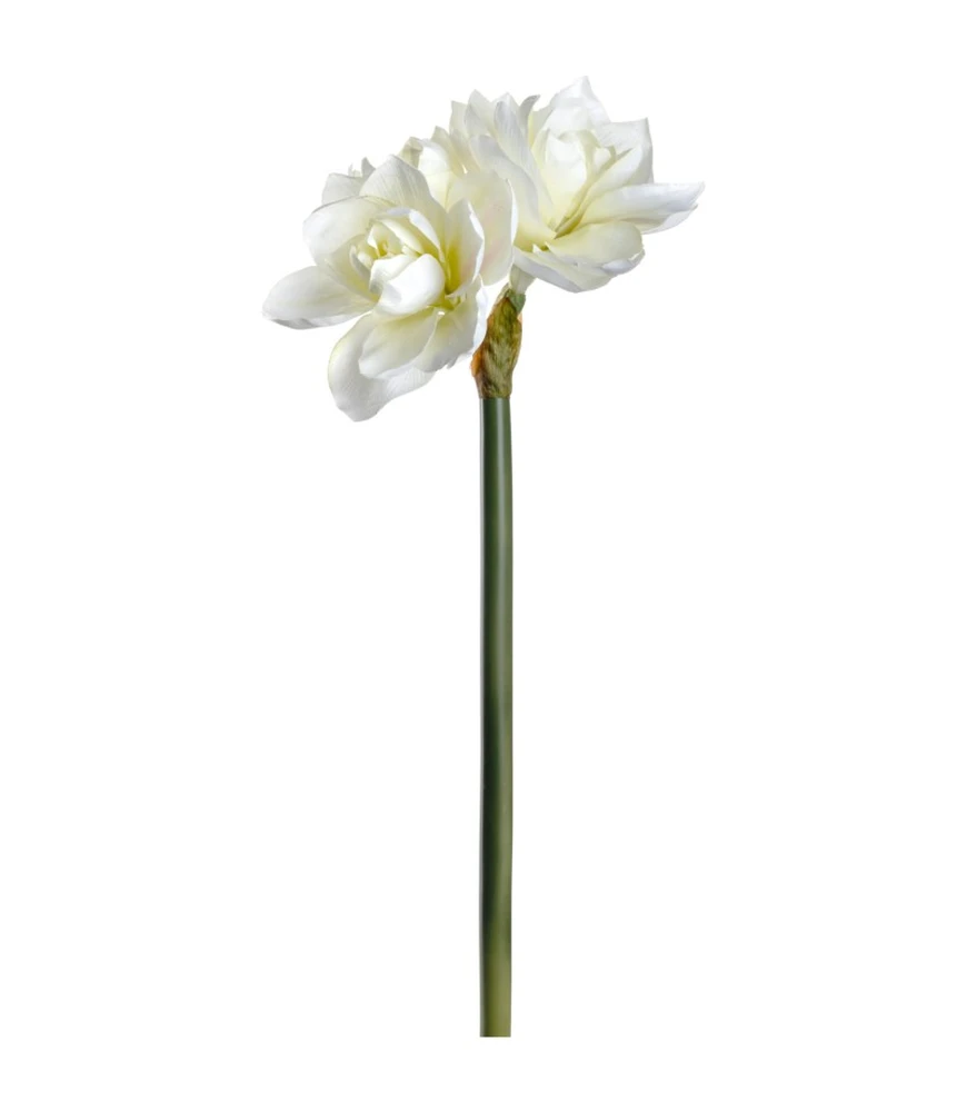 Flor h 58 cm Amaryllis blanca