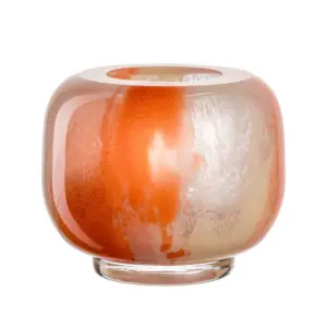 Florero 13 cm cipria naranja crema