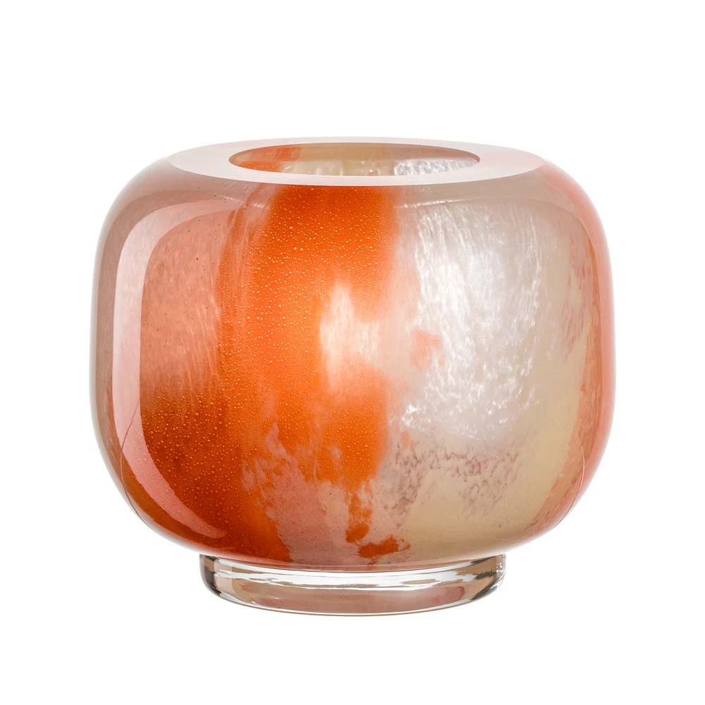 Florero 13 cm cipria naranja crema