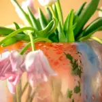 Florero 21 cm cipria naranja azul