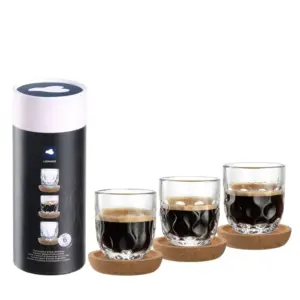 Tazas espresso y plato 6 pzas gocce