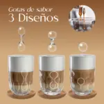 Vasos para cafe con plato gocce 6 piezas