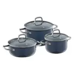 Juego de cacerolas con tapa 3 pzas Blueberry