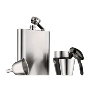 Licorera de bolsillo con vasos Manhattan