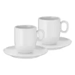 Juego de tazas café crème con plato 2 pzas Barista