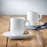 Juego de tazas café crème con plato 2 pzas Barista