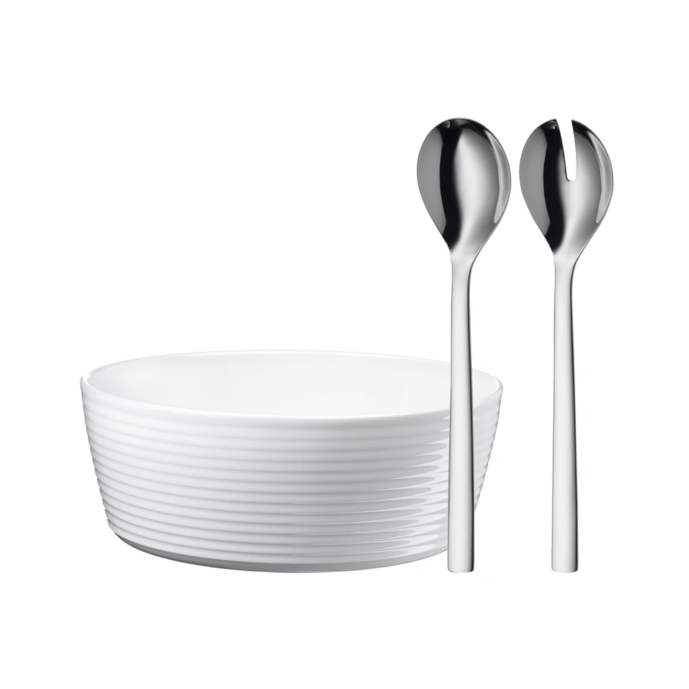 Juego de ensaladera y cubiertos para ensalada 3 pzas Nuova