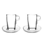 Set Taza y Plato para Latte Macchiato Loop – 4 Piezas, LEONARDO