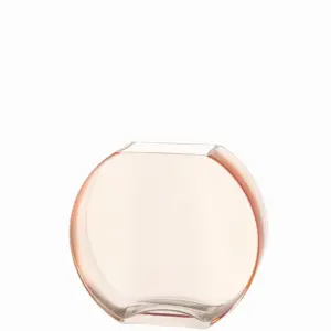 Florero Disco Canela Centro – H23cm