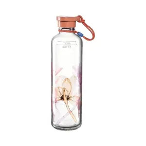 Botella ”In Giro Flower” color rojo, de 500 ml
