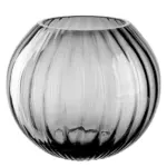 Florero redondo Poesia Óptico 18 cm gris