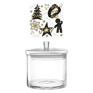 Bombonera Silenzio 20 cm con etiquetas navideñas