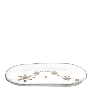 Platón Autentico 35 x 15 cm, decoración dorada