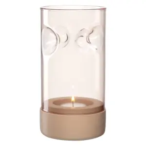 Portavela SOLE con base 19 cm apricot