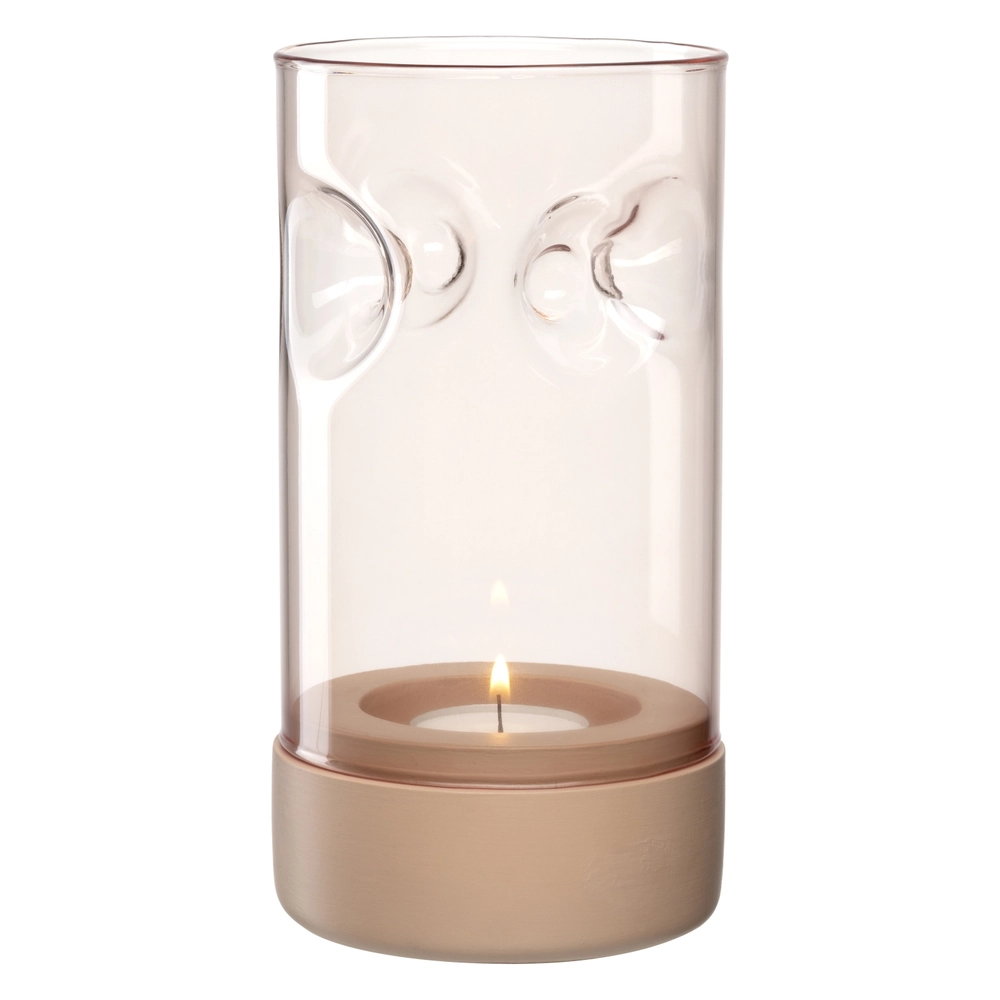 Portavela SOLE con base 19 cm apricot