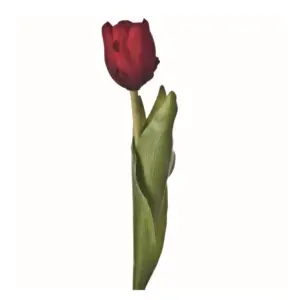 Flor de tulipán Basic 45 cm roja