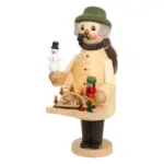 Figura fumador de incienso vendedor de juguetes navideños 17 cm