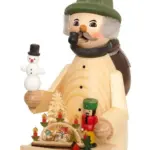 Figura fumador de incienso vendedor de juguetes navideños 17 cm
