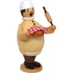 Figura fumador de incienso Max panadero 16 cm