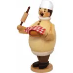 Figura fumador de incienso Max panadero 16 cm