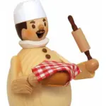 Figura fumador de incienso Max panadero 16 cm