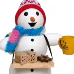 Figura fumador muñeco de nieve panadero 13 cm