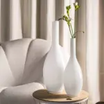 Florero 40 cm Beauty blanco