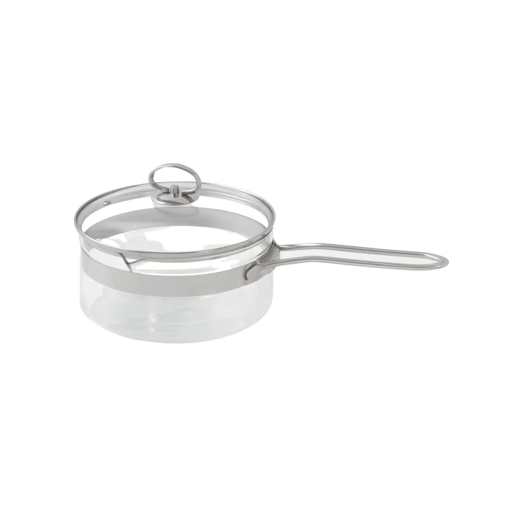 Cacerola con mango largo y tapa 20 cm 2.2 l Belissam vidrio