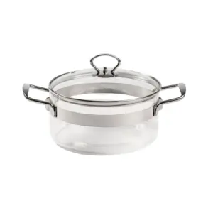 Cacerola baja con tapa 20 cm 2.5 l Belissam vidrio