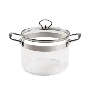 Cacerola alta con tapa 20 cm 3.6 l Belissam vidrio
