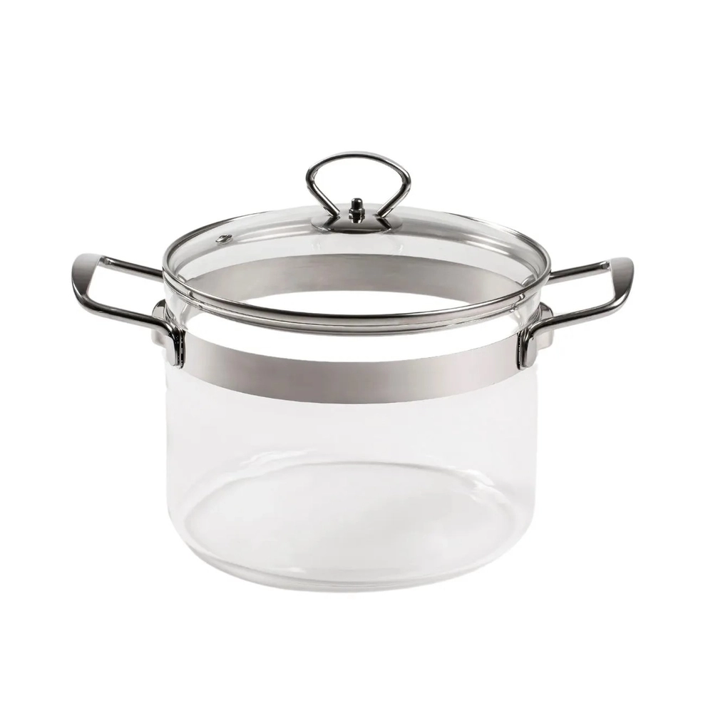 Cacerola alta con tapa 20 cm 3.6 l Belissam vidrio