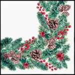 Servilletas lunch 33×33 cm 20 piezas Winter Branches